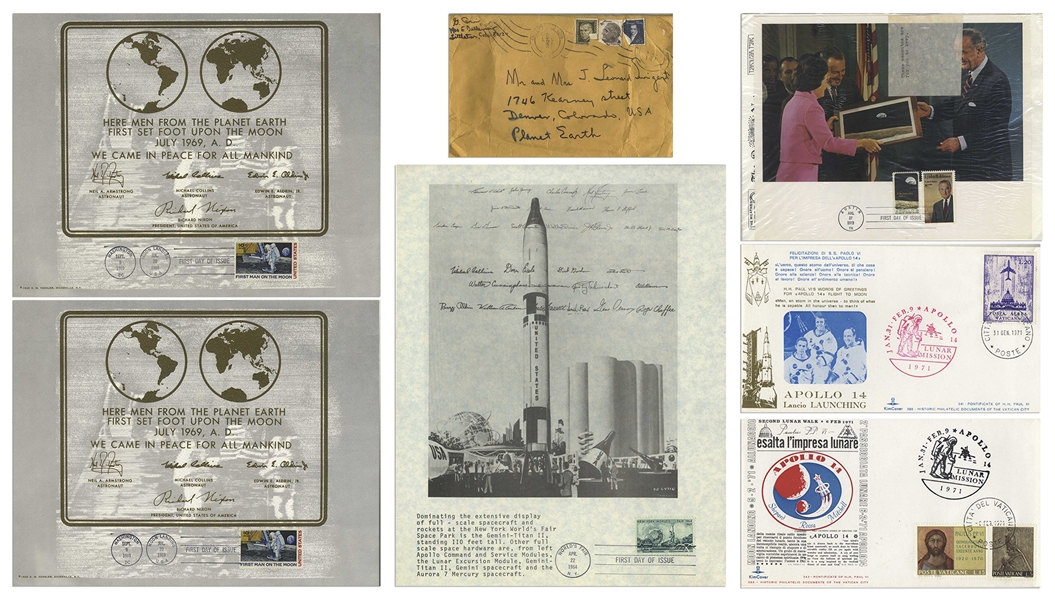Jack Swigert Lot of Personally Owned Space Items -- Over 100 Items Including His Typed Essay Recounting the Apollo 13 Disaster